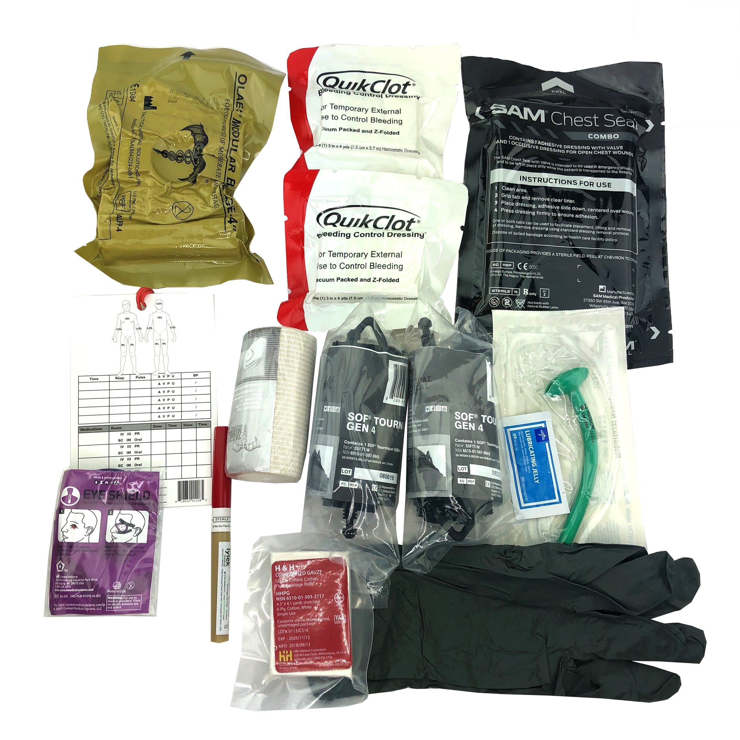 Rapid First Aid Pack (Pouch w/ Insert, Filled) – S.O.Tech Tactical